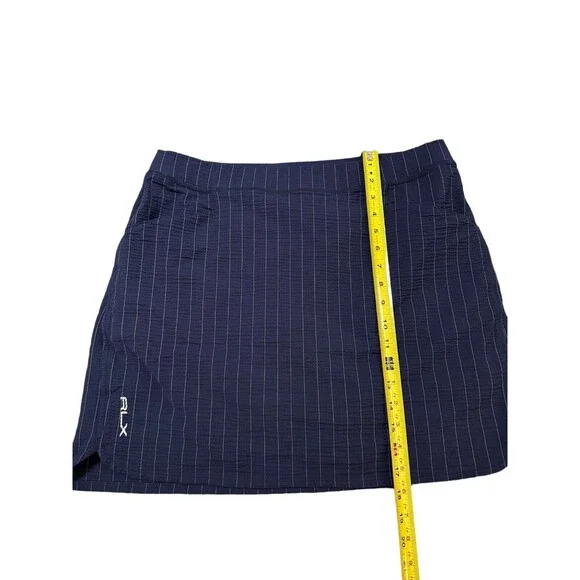 RLX Ralph Lauren Blue Pinstripe Athletic Golf Skort Size Large - Picture 4 of 6